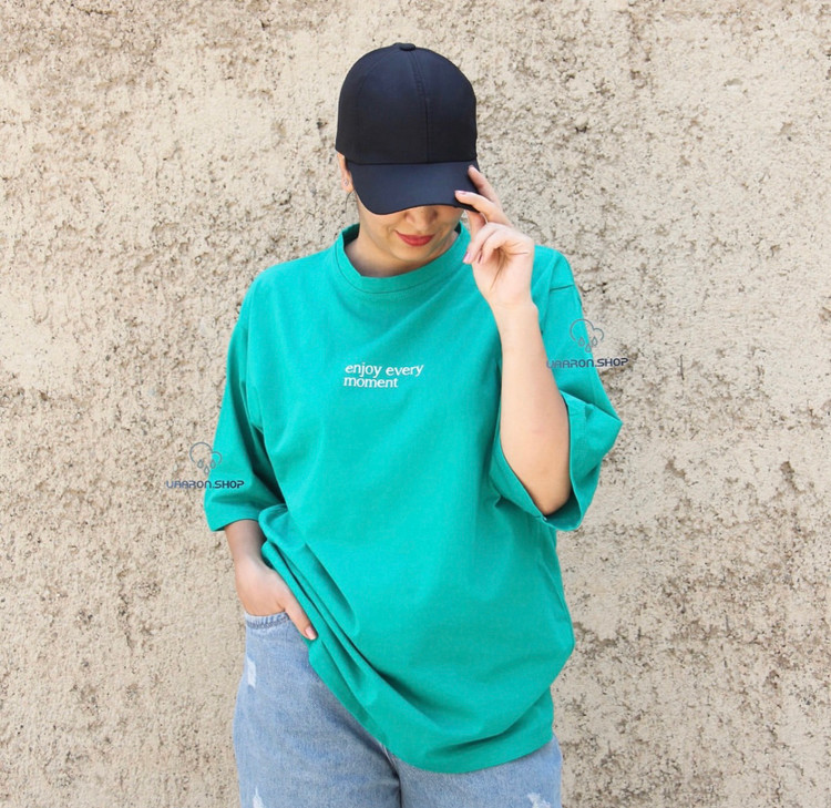 تیشرت نخی اسپرت مدل آستین سه ربع