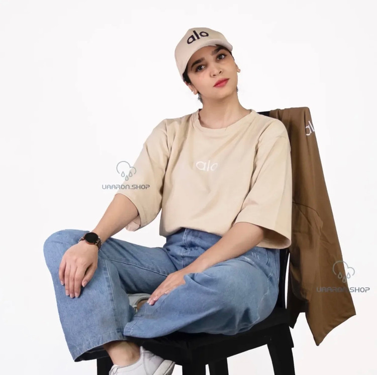 تیشرت نخی زنانه بیسیک