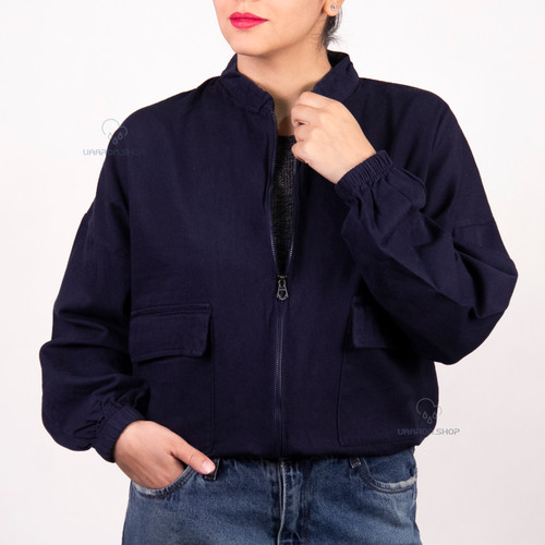 بامبر جاکت کتان اسپرت