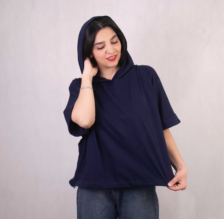 تیشرت کلاه دار زنانه