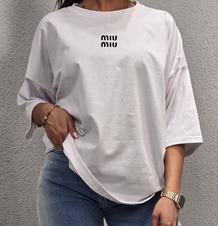 تیشرت سوپرنخ miu مدل باکسی