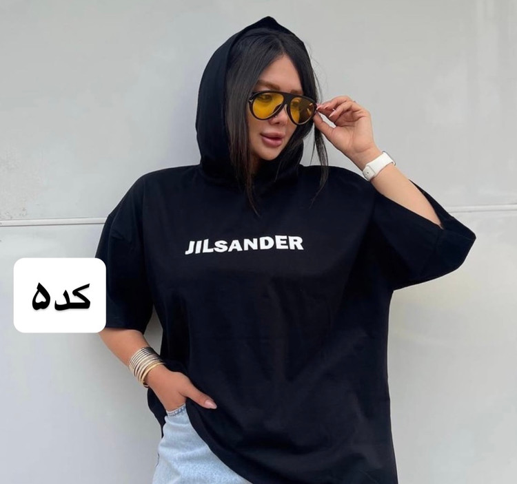 تیشرت کلاه دار زنانه مدل باکسی