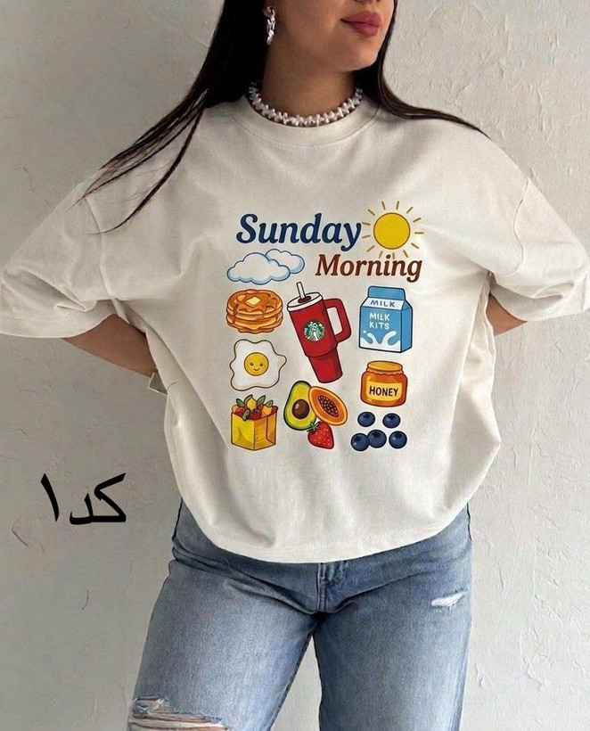 عکس محصول: تیشرت باکسی زنانه مدل Summer