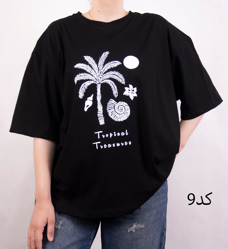 تیشرت مشکی محرمی مدل باکسی