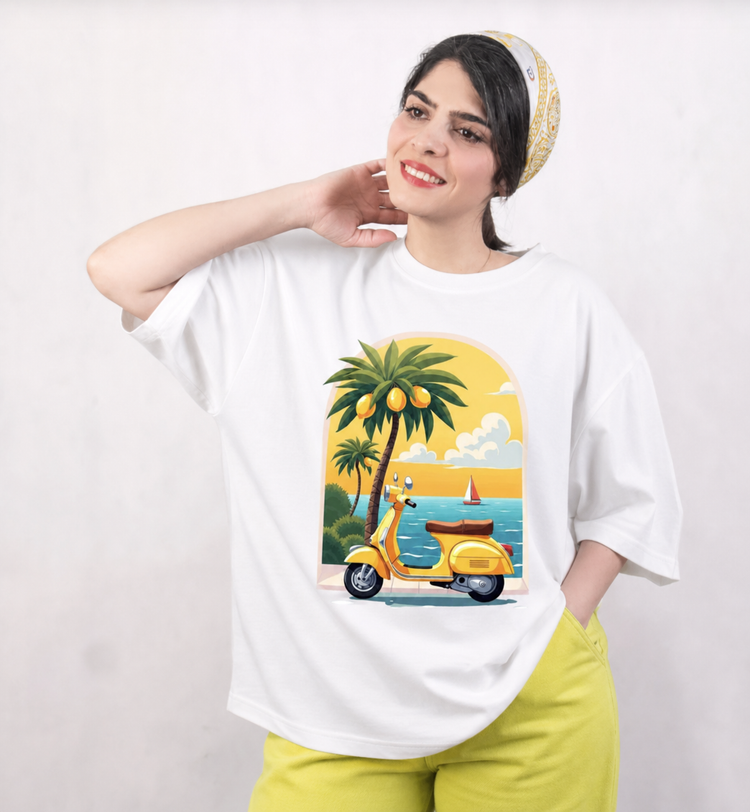 تیشرت باکسی زنانه مدل وسپا