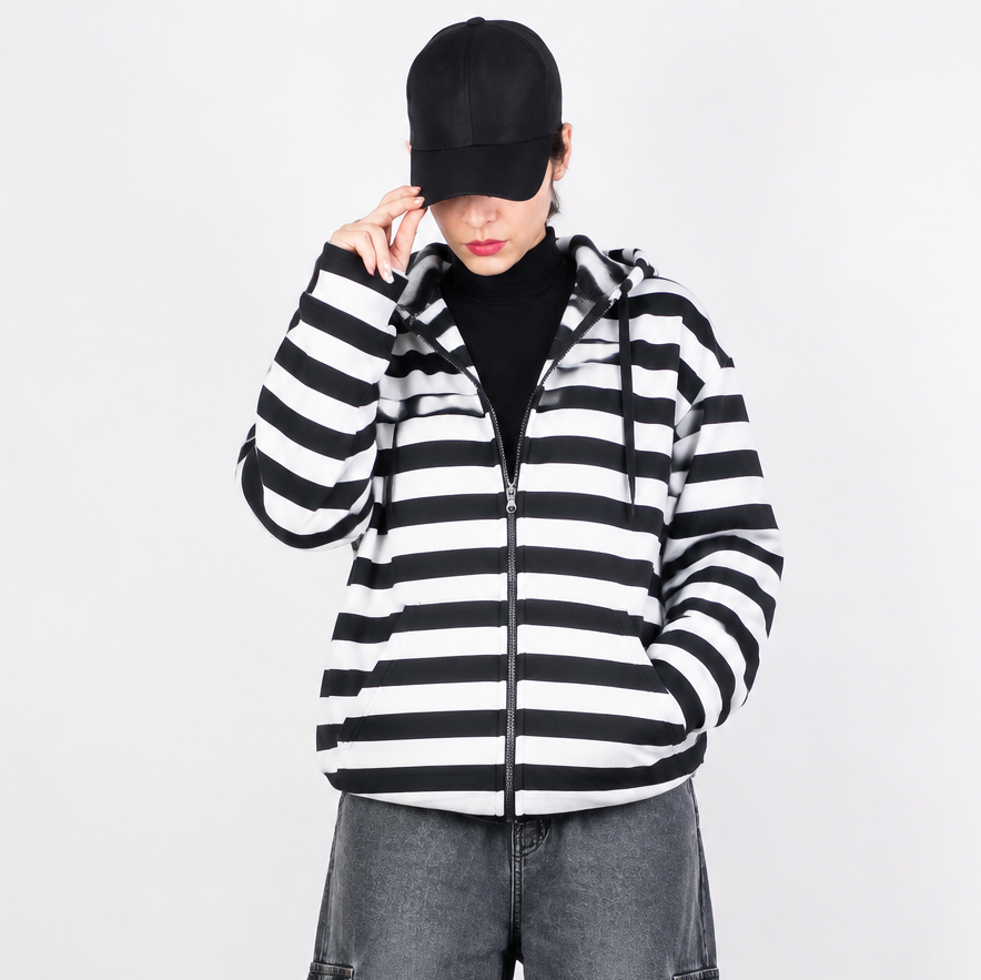 هودی اسپرت مدل زبرا (Zebra)