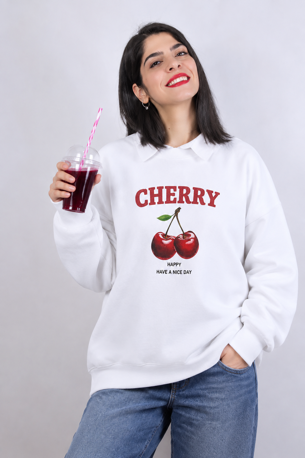 هودی پاییزه زنانه طرح Cherry
