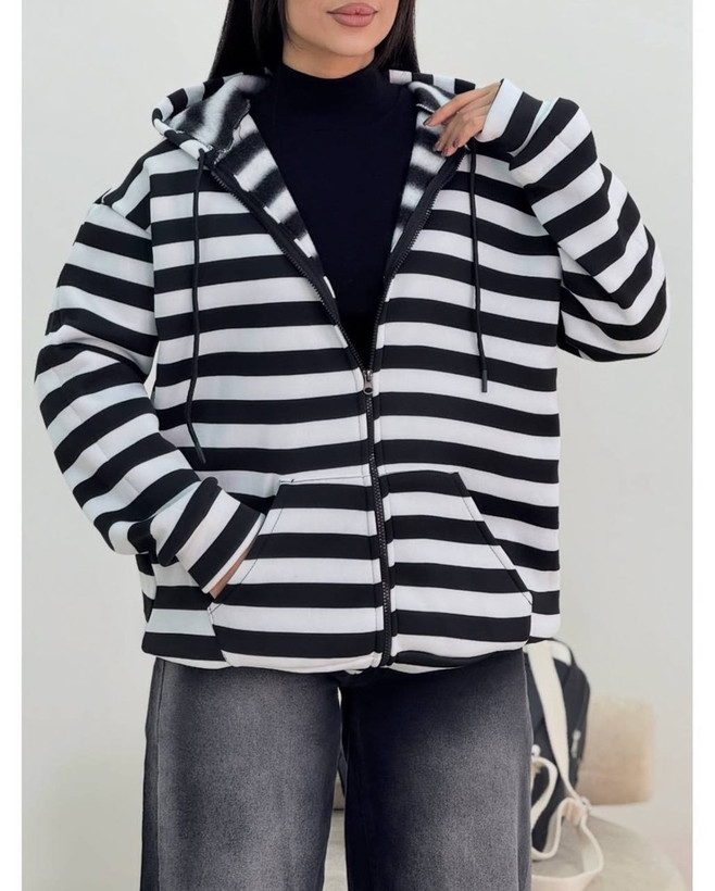 هودی اسپرت مدل زبرا (Zebra)